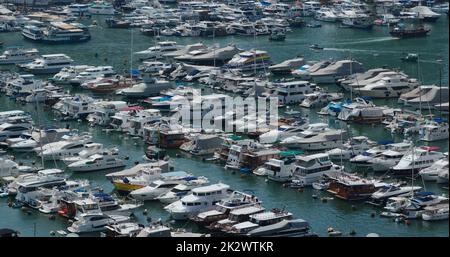 Aberdeen, Hongkong 24. August 2020: Hong Kong Yacht Club Stockfoto