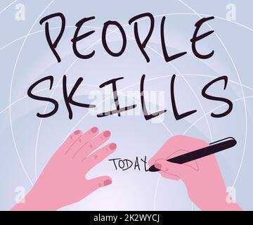 Schreiben, in dem die Fähigkeiten von Personen in Textform angezeigt werden Ein Wort zum Thema „Get Mood Good Effective Communication“ (gute Verständigung). „Rapport Approachable Hands Using Pencil Strategizing Newest innovative Creative Goal Plans“ (Beziehungen zu ansprechenden Händen mithilfe von Stockfoto