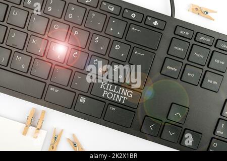 Begrifflicher Titel tötet. Internet Concept Phase End Review Stage Gate Project Evaluation No Go Computer Keyboard And Symbol.Informationsmedium Für Kommunikation. Stockfoto