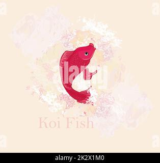 japanische Koi Hintergrund Stockfoto