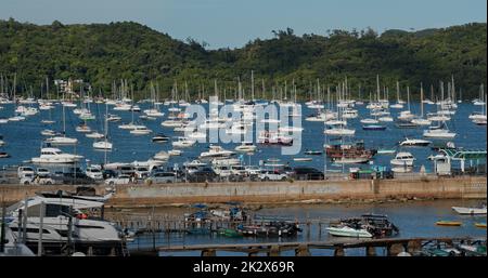 Sai Kung, Hong Kong 16 July 2020: Yacht Club in Hong Kong City Stockfoto