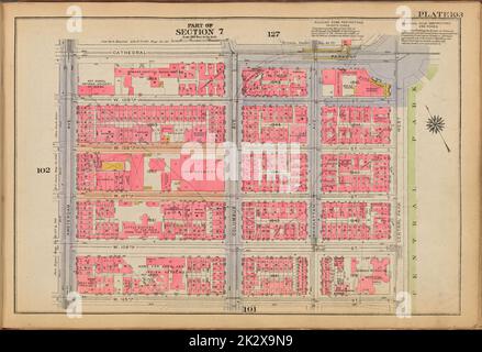 Kartografisch, Karten. 1921 - 1923. Lionel Pincus und Princess Firyal Map Division. Immobilien , New York (Bundesstaat) , New York, Manhattan (New York, N.Y.) Stockfoto