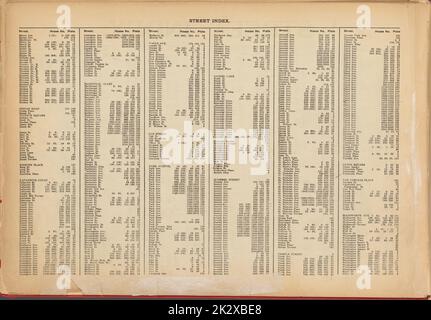 Kartografisch, Karten. 1927. Lionel Pincus und Prinzessin Firyal Map Division. Immobilien , New York (Bundesstaat) , New York, Manhattan (New York, N.Y.) Straßenindex: Haven Avenue - Water Street Stockfoto