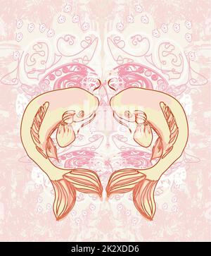 japanische Koi Hintergrund Stockfoto