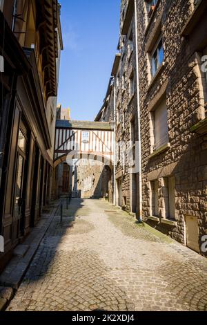 Straße in der Stadt Saint-Malo, Bretagne, Frankreich Stockfoto