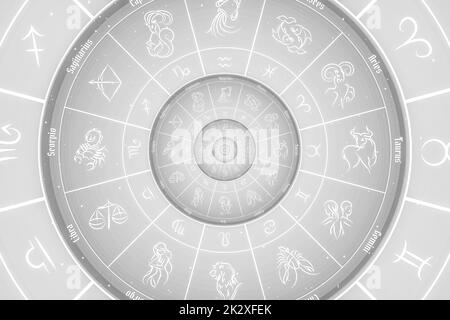 Astrologie und Alchemie Zeichen Hintergrund Illustration Stockfoto