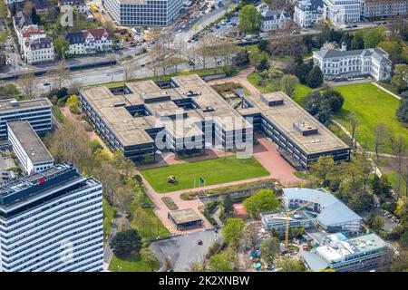 Luftaufnahme, Bundesministerium für wirtschaftliche Zusammenarbeit und Entwicklung (BMZ), ehemaliges Bundeskanzleramt, Limperich, Bonn, Rheinland, Nordrhein-Westfalen, Stockfoto