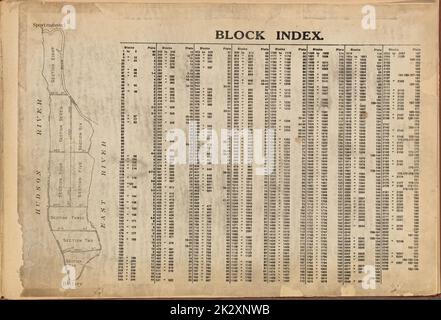 Kartografisch, Karten. 1921 - 1923. Lionel Pincus und Princess Firyal Map Division. Immobilien , New York (Bundesstaat) , New York, Manhattan (New York, N.Y.) Blockindex Stockfoto