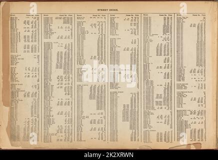 Kartografisch, Karten. 1921 - 1923. Lionel Pincus und Princess Firyal Map Division. Immobilien , New York (Bundesstaat) , New York, Manhattan (New York, N.Y.) Straßenindex: Haven Avenue - Water Street Stockfoto