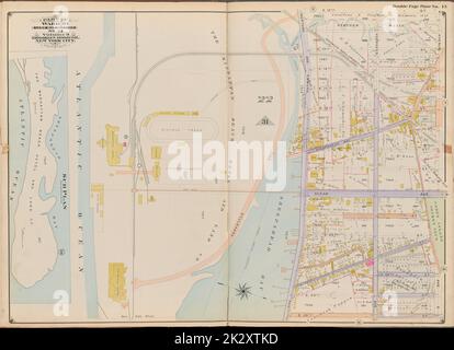 Kartografisch, Karten. 1899. Lionel Pincus und Prinzessin Firyal Map Division. Brooklyn (New York, N.Y.), Immobilien , New York (Staat) , New York Doppelseitenteller Nr. 15: Begrenzt durch (Atlantik, Manhattan Beach Hotel und Land Co.) E. 12. St., Avenue Z, E. 26. St., (Sheepshead Bay) Emmons Ave. Und Neptune Ave. Teil von ward 31, Land Map Abschnitt, Nr. 22, Band 3, Brooklyn Borough, New York City Stockfoto