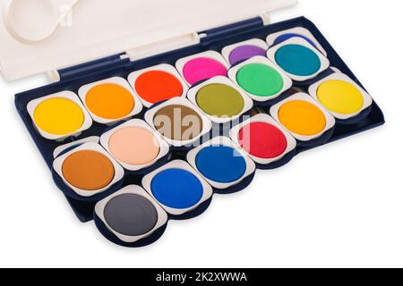 Palette Wasserfarben Stockfoto