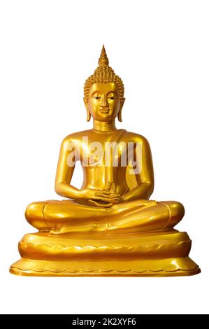 Buddha-Bild auf weißem Hintergrund isolieren Stockfoto