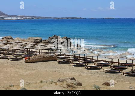 Falassarna roter Sandstrand Kissamos Creta Insel Sommerferien 2020 covid-19 Corona Virus Saison Moderne hochwertige Drucke Stockfoto