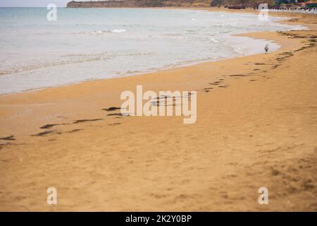 Wunderschönes Meer und Sandstrände von Bulgarien Nessebar Stockfoto