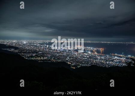 Nachtansicht von Kobe von Ichige Stockfoto