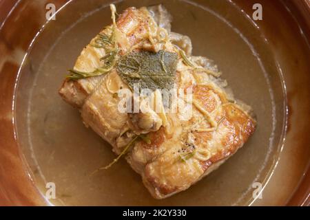 Gebratenes chinesisches Schweinefleisch Stockfoto