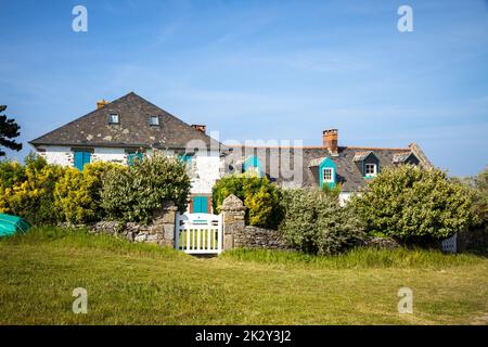 Altes Haus auf Chausey Island, Bretagne, Frankreich Stockfoto