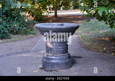 Ein Trinkbrunnen im King George VI Memorial Park in Ramsgate, Großbritannien Stockfoto