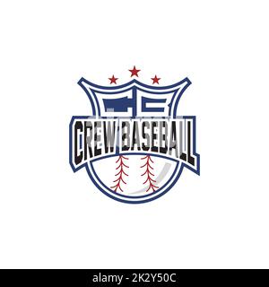Ein einfaches und auffälliges Logo, das perfekt für das Baseballteam geeignet ist Stock Vektor