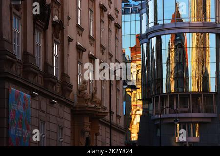 Gotik, Kirche, Figuren, Österreich, Wien Kirche, Wien Dom, Stephansdom, er ist das Wahrzeichen von Wien Stockfoto