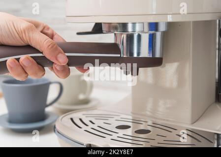 Kaffeemarkierer professionell zu Hause Stockfoto