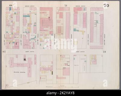 Kartografisch, Karten. 1857 - 1862. Lionel Pincus und Princess Firyal Map Division. Manhattan (New York, N.Y.), Immobilien , New York (Bundesstaat) , New York Platte 70: Karte begrenzt durch East 32. Street, East River, East 26. Street, Second Avenue Stockfoto