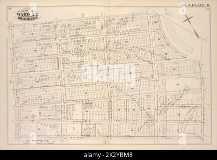 Kartografisch, Karten. 1880. Lionel Pincus und Prinzessin Firyal Map Division. Brooklyn (New York, N.Y.), Immobilien , New York (Bundesstaat) , New York Vol. 4. Plate, B. Karte, gebunden an St. Johns Place, Plaza, Ninth Ave., First St., Fifth Ave.; Einschließlich Lincoln Place, Sackett St., Union St., President St., Carroll St., Macomb St., Sixth Ave., Seventh Ave., Polhemus Pl., Fiske Pl., Eight Ave Stockfoto