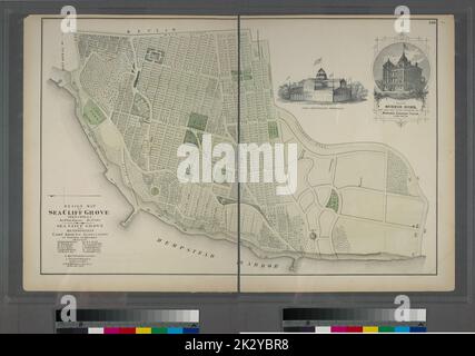 Kartografisch, Karten. 1873. Lionel Pincus und Prinzessin Firyal Map Division. Long Island (New York) , Beschreibung und Reise Design Karte von Sea Cliff Grove, Glen Cove, L.I. Stockfoto