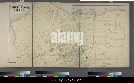 Kartografisch, Karten. 1873. Lionel Pincus und Prinzessin Firyal Map Division. Long Island (New York) , Beschreibung und Reise Teil von Whitestone Village. Stadt Flushing, Queens Co. L.I. Deckt von der 3. Avenue bis zur 17. Avenue und vom Boulevard bis zur 17. Street ab. Stockfoto