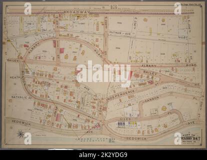 Kartografisch, Karten. 1901. Lionel Pincus und Prinzessin Firyal Map Division. Bronx (New York, N.Y.), Immobilien , New York (Bundesstaat) , New York Doppelseitenteller Nr. 42, Teil von ward 24, Abschnitt 12: Begrenzt durch Broadway, E. 238. Street, Sedgwick Avenue und E. 230. Street Stockfoto