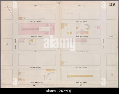 Kartografisch, Karten. 1857 - 1862. Lionel Pincus und Princess Firyal Map Division. Manhattan (New York, N.Y.), Immobilien , New York (Bundesstaat) , New York Platte 119: Karte begrenzt durch East 67. Street, First Avenue, East 62. Street, Third Avenue Stockfoto