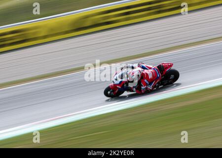 Montmelo, Barcelona, Spanien. 23. September 2022. Iker Lecuona aus Spanien vom Team HRC mit Honda CBR1000 RR-R während der World SBK Free Practice der SBK Motul FIM Superbike World Championship: Catalunya Round auf dem Circuit de Barcelona-Catalunya in Montmelo, Spanien. (Bild: © David Ramirez/DAX via ZUMA Press Wire) Bild: ZUMA Press, Inc./Alamy Live News Stockfoto