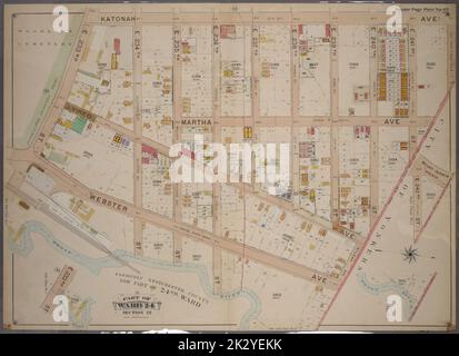 Kartografisch, Karten. 1901. Lionel Pincus und Prinzessin Firyal Map Division. Bronx (New York, N.Y.), Immobilien , New York (Bundesstaat) , New York Doppelseitenteller Nr. 62, Teil von ward 24, Abschnitt 12: Begrenzt durch Katonah Avenue, E. 241. Street, City of Yonkers, Webster Avenue und E. 233. Street Stockfoto