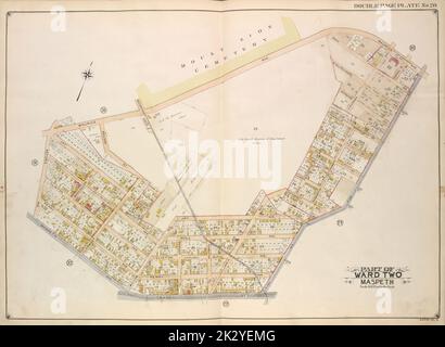 Kartografisch, Karten. 1908 - 1912. Lionel Pincus und Princess Firyal Map Division Queens, Vol. 2, Double Page Plate No. 28; Teil von ward Two Maspeth; Map begrenzt durch Maurice Ave., Fisk Ave., Grand St.; einschließlich Maspeth Ave., Astoria Ave Stockfoto