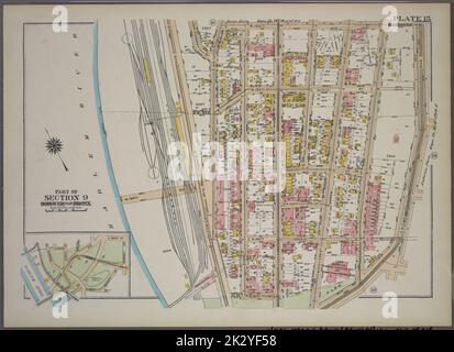 G.W. Bromley & Co. Kartografisch, Karten. 1921. Lionel Pincus und Prinzessin Firyal Map Division. Bronx (New York, N.Y.), Immobilien , New York (Bundesstaat) , New York Plate 15, Teil von Abschnitt 9, Borough of the Bronx. Begrenzt durch die W. 166. Street, Jerome Avenue und Sedgwick Avenue Stockfoto