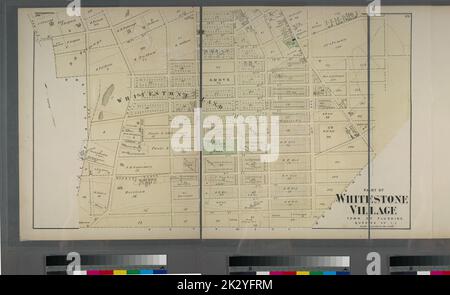 Kartografisch, Karten. 1873. Lionel Pincus und Prinzessin Firyal Map Division. Long Island (New York) , Beschreibung und Reise Teil von Whitestone Village. Stadt Flushing, Queens Co. L.I. Deckt von der 3. Avenue bis zur 14. Avenue und von der 16. Street bis zur 1. Street ab. Stockfoto