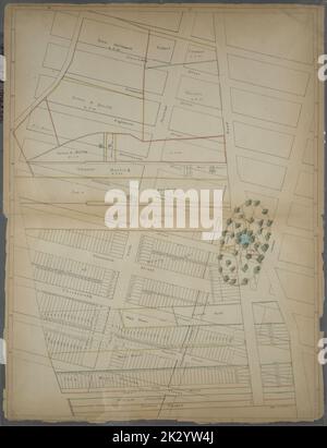 Kartografisch, Karten. 1868. Lionel Pincus und Prinzessin Firyal Map Division Seite 3: Begrenzt durch E. Twenty First Street, Union Square, E. Eleventh Street und Fifth Avenue. Sackersdorff Farm Set. Stockfoto