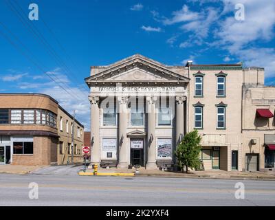 Geschäftsgebäude in der Innenstadt von Hannibal Stockfoto