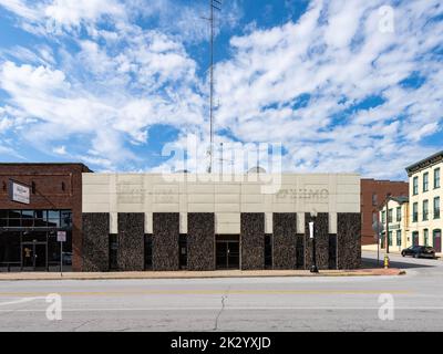 Geschäftsgebäude in der Innenstadt von Hannibal Stockfoto