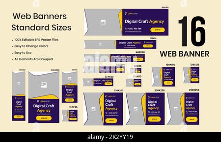 Digitale Agentur Web Social Media Post Banner Vorlage, Social Media Post Design Vorlage. Business-Marketing-Post. Digital Marketing Agency Post Stock Vektor