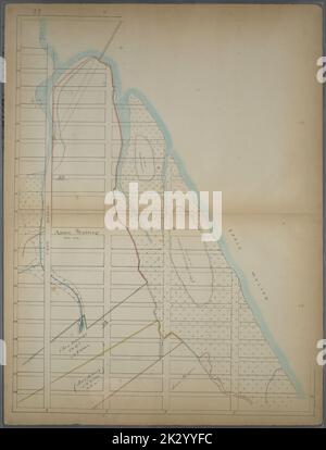 Kartografisch, Karten. 1868. Lionel Pincus und Princess Firyal Map Division Seite 22: Begrenzt durch W. 155. Street, Harlem Creek, 135. Street und Eighth Avenue. Sackersdorff Farm Set. Stockfoto