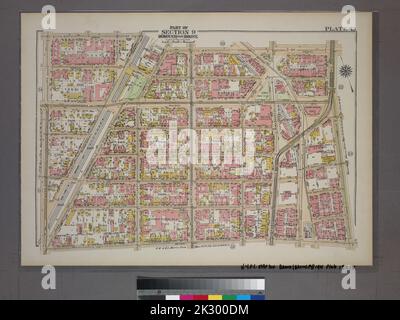 G.W. Bromley & Co. Kartografisch, Karten. 1921. Lionel Pincus und Prinzessin Firyal Map Division. Bronx (New York, N.Y.), Immobilien , New York (Bundesstaat) , New York Plate 13, Teil von Abschnitt 9, Borough of the Bronx. Begrenzt durch E. 163. Street, St. Anns Avenue, E. 149. Street und Morris Avenue. Stockfoto