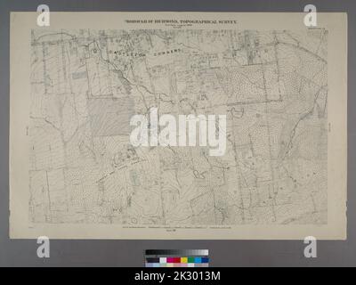 Karten, Karten, topografische Karten. 1906 - 1913. Lionel Pincus und Princess Firyal Map Division. Staten Island (New York, New York) Blatt Nr. 31. Einschließlich Castleton Corners und Todt Hill. Borough of Richmond, topographische Übersicht. Stockfoto