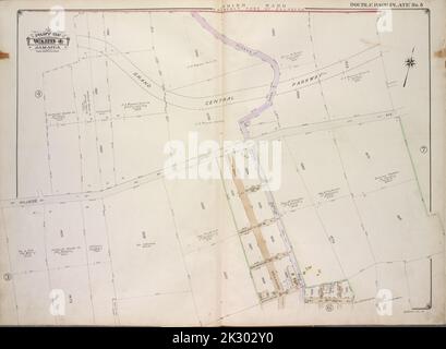 Kartografisch, Karten. 1918. Lionel Pincus und Prinzessin Firyal Map Division. Queens (New York, N.Y.), Immobilien , New York (Bundesstaat) , New York , Queens (Borough) Queens, Vol. 1A, Doppelseite Plate No. 5; Teil von ward 4 Jamaica. Karte begrenzt durch Grand Central Parkway, Queens Road, Hillside Ave., 91. Rd. Stockfoto