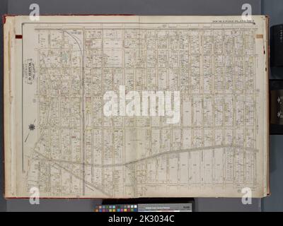 Kartografisch, Karten. 1913. Lionel Pincus und Prinzessin Firyal Map Division. Queens (New York, N.Y.), Immobilien , New York (Staat) , New York , Queens (Borough) Queens, V. 1, Double Page Plate No. 3; Teil von Jamaika, ward 4; Karte begrenzt durch Atlantic Ave., Walnut St., Roanoke Ave., Hopkinton Ave Stockfoto