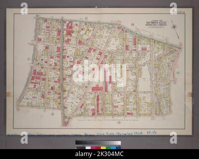 Bromley, George Washington. Kartografisch, Karten. 1904. Lionel Pincus und Prinzessin Firyal Map Division. Bronx (New York, N.Y.), Immobilien , New York (Bundesstaat) , New York Platte 13: Teil der Sektionen 9&10, Borough of the Bronx. Begrenzt durch E. 169. Street, Intervale Avenue, Hall Place, E. 165. Street und Park Avenue. Stockfoto