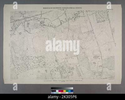 Karten, Karten, topografische Karten. 1906 - 1913. Lionel Pincus und Princess Firyal Map Division. Staten Island (New York, New York) Blatt Nr. 94. Einschließlich Richmond Valley, Mount Loretto und Pleasant Plains. Borough of Richmond, topographische Übersicht. Stockfoto