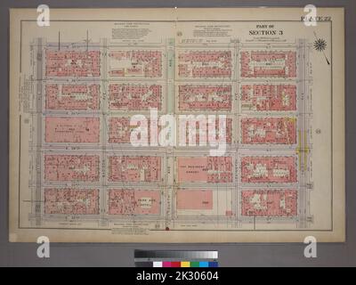 Kartografisch, Karten. 1920. Lionel Pincus und Prinzessin Firyal Map Division. Manhattan (New York, N.Y.), Immobilien , New York (Bundesstaat) , New York, New York (N.Y.) Platte 22, Teil von Abschnitt 3: Begrenzt durch E. 37. Street, Third Avenue, E. 32. Street und Fifth Avenue. Stockfoto