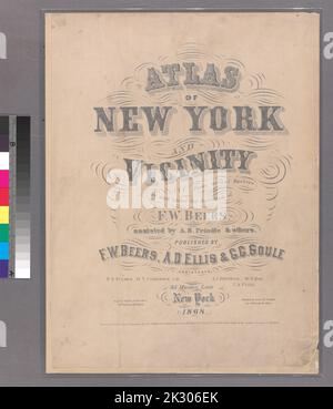 Text. Karten. 1868. Lionel Pincus und Prinzessin Firyal Map Division. Immobilien , New York Metropolitan Area, Westchester County (N.Y.), New York Metropolitan Area Atlas of New York und Umgebung : aus aktuellen Umfragen Stockfoto