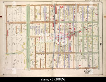 E.B. Hyde & Co. Kartografisch, Karten. 1916 - 1920. Lionel Pincus und Princess Firyal Map Division. Brooklyn (New York, N.Y.), Immobilien , New York (Bundesstaat) , New York Brooklyn, Vol. 3, Doppelseitenplatte Nr. 8; Teil von ward 31, Abschnitt 20; Karte begrenzt durch Avenue O, Ocean Ave.; einschließlich Avenue S, E. 2. St. Stockfoto